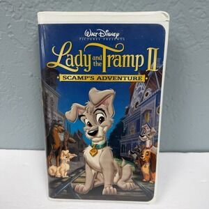 Disney Lady & the Tramp II Scamp's Adventure VHS Video Tape 2 VTG Clamshell Case